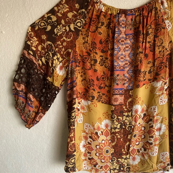 Cato Multicolor Bohemian Blouse - Picture 7 of 7